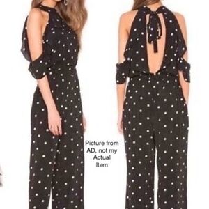1.STATE Cold Shoulder Ruffle Jumpsuit, size XS, NWT